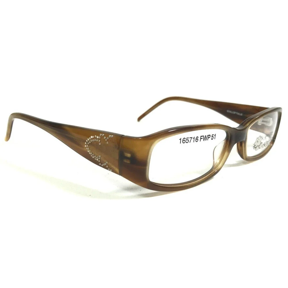 Karen Kane Eyeglasses Frames SCALLOP TULLE HONEY Rectangular Sparkly 51-16-135